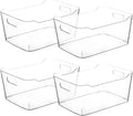 CONTROL KITCHEN Small Clear Plastic Storage Bins, Perfect for Organization or Pantry and, Fridge Organizer, Cabinet Organizers by CONTROLKITCHEN