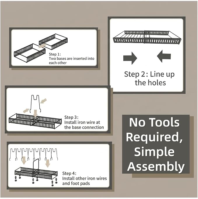 4-Pack Bakeware & Cutting Board Organizer,Pan Lid Rack for Cabinet | 4-Rack Modular Design, Adjustable Dividers, Flexible Cabinet Storage for Bakeware, Pans & Cutting Boards - Image 4