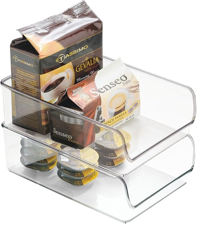 iDesign BPA-Free Plastic Freezer and Fridge Organization Bin for Kitchen, Fridge, Freezer, Pantry and Cabinet Organization, The Linus Collection – 11" x 7" x 3.5", Clear | BPA-Free Plastic, Freezer and Fridge Organization, For Kitchen, Pantry and Cabinet - Image 9