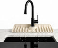 Premium Kitchen Sink Splash Guard – 16" x 5.7" Silicone Faucet Mat with Secure Pressure Clip, True 10° 3D Drainage(No Pooling), Anti-Lift Design, Flexible Leak-Sealing Ring, Non-Slip Fit Behind Faucet by Pilova