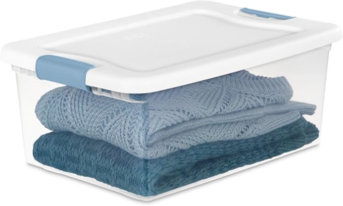 Sterilite Latching Box with Lids for Home and Office, 15 Quart, 36-Pack | Heavy-Duty and Stackable Plastic Containers with Latches for Closet, Cabinet, Bedroom, Bathroom and Dorm Room Organization - Image 9