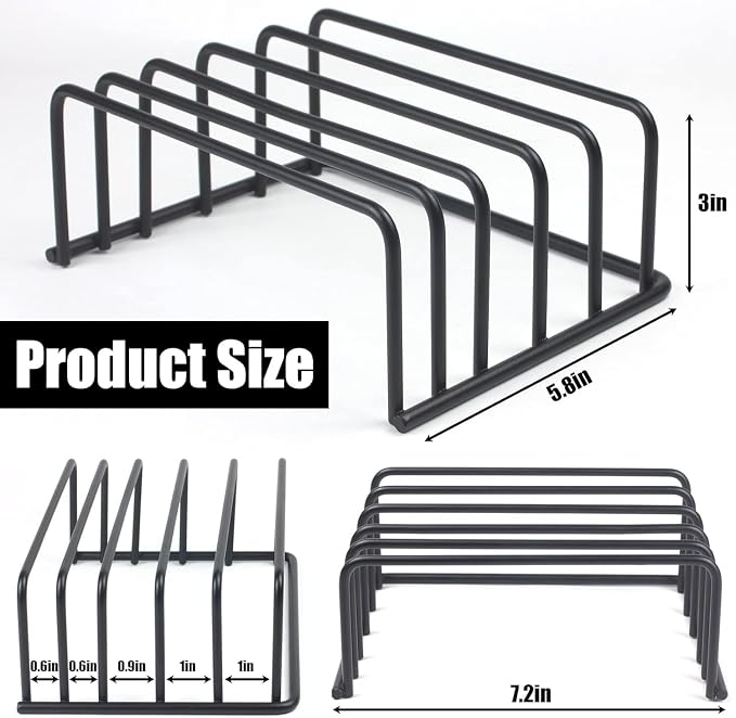Gift Republic Cutting board organizers (1.0 and 0.6 inch wide slots), cutting board organizer, cutting board storage, biscuit sheets, bakeware organizers for cabinets - Image 3