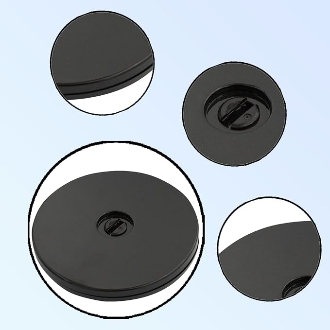 4Pcs Black Acrylic Lazy Susan 4 Inch Turntable Organizer Bearings | Mini Lazy Susan, Small Lazy Susan Turntable, 360° Rotating Swivel Plate for Spice Rack, Cosmetic, Cake, Pantry, DIY Display - Image 4