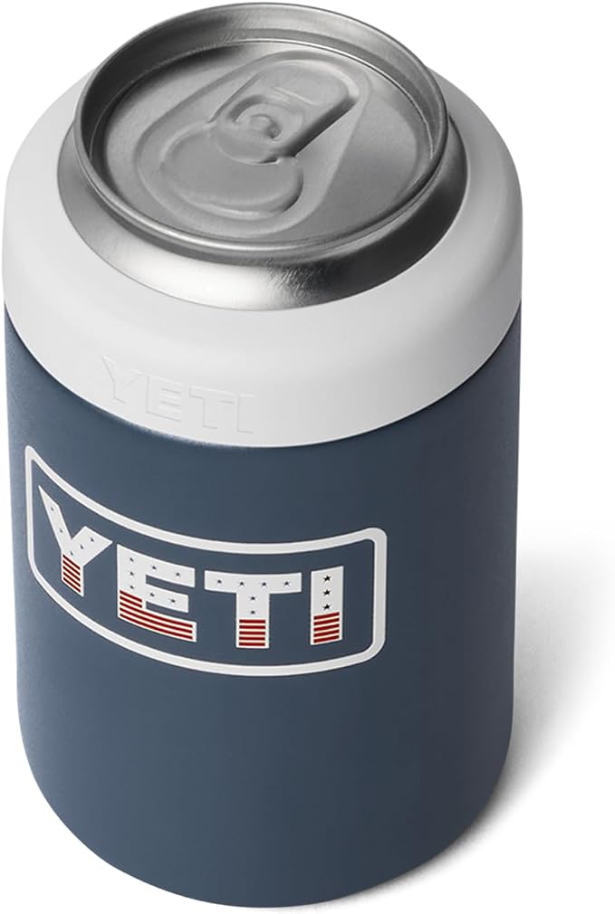 YETI Rambler 12 oz. Colster Can Insulator for Standard Size Cans, Navy/White/Badge - Image 3