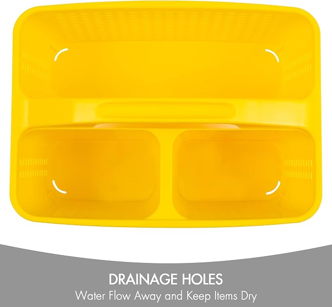 Tiawudi Portable Shower Caddy, Caddy Organizer with Handle, Plastic Shower Basket Hold Soap, Shampoo, Hair Supplies and Beauty Products, Cleaning Supplies Organizer for Home, Dorm, Shelf and Cabinet - Image 3