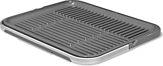 OXO Good Grips Compact Drying Rack with Dish Rest, Aluminum Folding Dish Drying Rack for Glassware and Cookware, Drain Board with Non-Slip Feet for Countertop or Kitchen Sink - Image 8