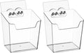 2-Pack Kitchen Cabinet Door Organizer Adhesive, Hanging Storage Bins, Stick on Wall Storage Container, Bathroom Floating Bins Wall Mounted Organizer Under Sink Caddy for Pantry Storage, Office, Dorm by Hiopeak