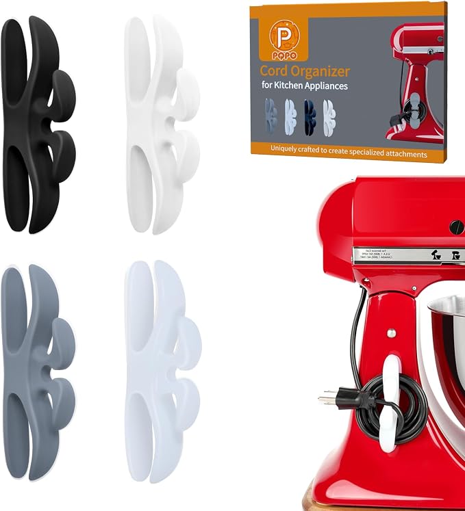 4 Pack Cord Organizer for Kitchen Appliances, Stick On Appliance Wire Organizer Wire Wrapper for Kitchen Appliances Stand Mixers (Mix Colors) - Image 9
