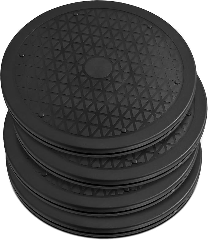 4 Pack 12 Inch Lazy Susan Turntable | 360° Rotating Lazy Susan Organizer for Cabinet, Table Top, Pantry, Fridge & Kitchen Spice by Unknown