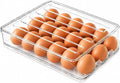 18 Egg Storage For Refrigerator, Egg Dispenser For Refrigerator, Automatic Rolling Egg Holder For Fridge, BPA-Free Clear Egg Tray. by Luxeporch