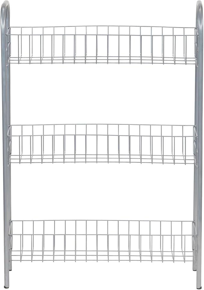 Household Essentials Slim Storage Cart, 3 Shelf Storage Cart with Wheels, Perfect for Laundry Rooms, Bathrooms, Pantries, Kitchens and More - Image 6