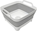 MontNorth Collapsible Wash Basin 9L, Foldable Dish Tub with Drain Plug, Portable Collapsible Dish Basin, Camping Sink for Washing Dishes, Laundry & Kitchen Use,Gray by MontNorth