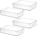 ShelfShaper Large Clear Plastic Storage Bins, Pantry Organizers and Storage Containers Fridge Organizer Bins for Organizing Home Kitchen Under Sink Bathroom Refrigerator Freezer Laundry Room by ShelfShaper