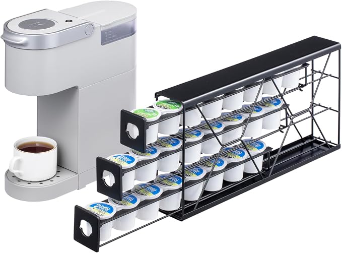 FlagShip K Cup Holder Drawer 3 Tier Coffee Pod Holder for K Pod Save Space Countertop Kitchen (24 Pods Capacity) by FlagShip