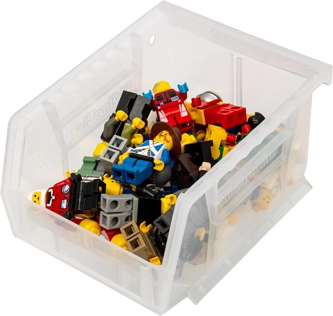 Akro-Mils 30210 AkroBins Plastic Storage Bins, Space-Saving Stackable Bins for Garage, Pantry, Craft Organization, 5" x 4" x 3", Clear, 6-Pack - Image 12
