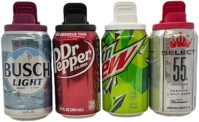 Can Cover - Best Can Cover For Standard Size Soda/Beer/Energy Drink Cans - Made In The USA - BPA-PCB Free - 4 pack (Assorted Color - Magnet) - Image 5