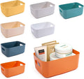 OWill 7 Pcs 2.1 L Plastic Storage Bins and Baskets for Efficient Home Classroom Organization Small Containers in Multicolour for Kitchen, Cupboard box, and Bathroom Organizer on Shelves and Tubs by OWill