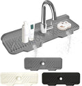 Sink Splash Guard Gen2-17" x 6'' Kitchen Sink Accessories,Silicone Sink Mat Splash Guard,fit for Countertop, Bathroom,Farmhouse,RV by EBIGIC (Grey) by Unknown