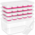 DOQAUS Ice Cube Tray with Lid and Bin,4 Pack Ice Cube Trays for Freezer | Silicone,Stackable.Easy Release Trays with Storage Bin & Scoop. Ideal for Freezer, Kitchen, RV, Cocktail, Coffee. by DOQAUS