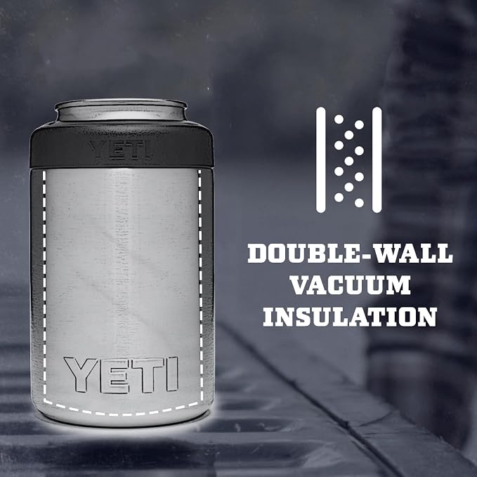 YETI Rambler 12 oz. Colster Can Insulator for Standard Size Cans, Navy/White/Badge - Image 6