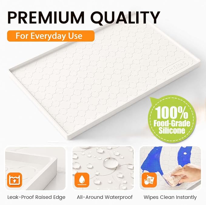 Jin&Bao Under Sink Mat 34" x 22" Waterproof Silicone Cabinet Kitchen Liner | Silicone kitchen cabinet protector, bathroom shelf liner, raised edge traps leaks, anti-slip, easy to clean & dishwasher safe - Image 6