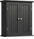 ChooChoo Bathroom Wall Cabinet with 2 Doors, Over The Toilet | 8.8"D x 21.1"W x 24"H, Medicine Cabinet, Adjustable Shelves, Cupboard, Black by ChooChoo