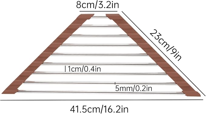 Tomorotec Triangle Roll-Up Dish Drying Rack for Sink Corner Small Foldable Stainless Steel Over The Sink Multipurpose Kitchen Drainer Caddy Trivet Rustproof Storage Shelf (Chocolate Brown) | BPA-Free Food-Grade Silicone Edges Foldable Waterproof Rustpr... - Image 7