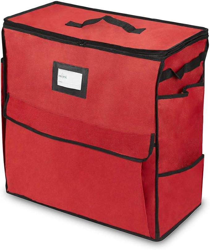 Christmas Storage Organizer, Gift Bags, Bows, Ribbons and Wrapping Accessories Container (Red) - Image 7