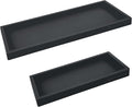 Countertop & Vanity Silicone Tray – 2 PC (11.7" & 7.7") Set | Bathroom Tray & Kitchen Soap Tray Set, Bathroom Counter Tray, Kitchen Sink Dish Soap Tray for Countertop Organization by Spacewiser