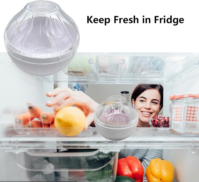 Onion Storage Container,Reusable Fruit and Vegetable Shaped Savers with Transparent lid for Fridge Vegetable Crisper Makes Food Stays Fresh Longer - Image 4