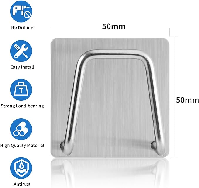 Luckyiren 2-Pack Stainless Steel Sponge Holder for Kitchen Sink - Rustproof Brushed SUS304 Sponge Caddy Organizer, Wall/Surface Mount, Drainage Design, Clutter-Free Storage - Image 2