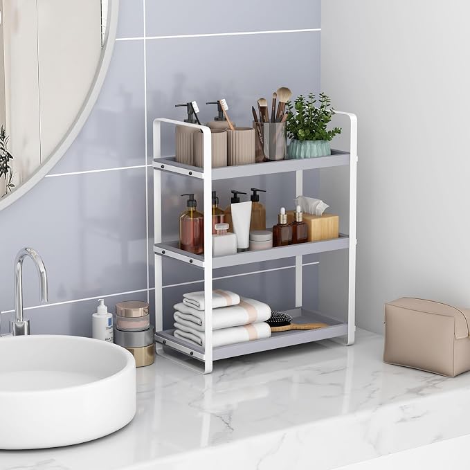 HNRLOY Bathroom Counter Organizer, Bathroom Counter Shelf, Makeup Organizer | Bathroom Countertop Organizer, Bathroom Sink Organizer, Perfume Organizer, Vanity Shelf, Bathroom Organization and Storage - Image 6
