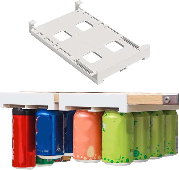 Large Capacity Can Holder for Fridge – Hanging Soda Can Dispenser and Organizer Rack – Beverage Can Storage for Refrigerator and Freezer by Unknown