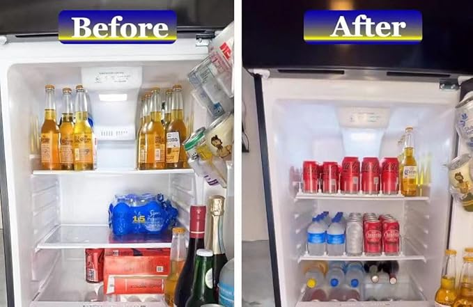 AMLLLC Drink Organizer for Fridge - Storage 30 Cans | Self-pushing automatic drink dispenser for refrigerator|Space-saving storage|Perfect for fridge organizers and storage - Image 4