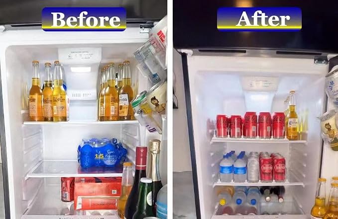 AMLLLC Drink Organizer for Fridge - Storage 25 Cans | Self-pushing automatic drink dispenser for refrigerator|Space-saving storage|Perfect for fridge organizers and storage - Image 4