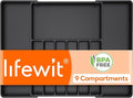 Lifewit Extra Large Silverware Drawer Organizer, Expandable Utensil Tray | BPA Free Flatware Cutlery Holder for Kitchen, Adjustable Plastic Storage for Spoons Forks Knives, 17- 30 x 18.5", Black by Lifewit