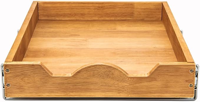 DINDON 1 Tier Pull Out Cabinet Organizer (11" W x 21" D) Single Tier Heavy Duty Sliding Wood Drawer Under Cabinet Shelf Organization Storage - Image 6