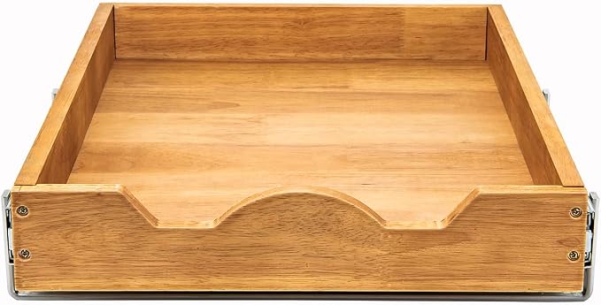 DINDON 1 Tier Pull Out Cabinet Organizer (20" W x 21" D) Single Tier Heavy Duty Slide Out Wood Drawer Under Sink Shelf Organization Storage - Image 7