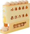 Osuke Egg Holder for Fridge, 2-Tier Drawer Style Egg Organizer for Refrigerator, Holds 40 Eggs, Clear Stackable Egg Container with Freshness Date Tracker,Kitchen Fridge Storage,BPA-Free (Yellow) by Unknown