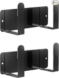 2 Pack Black Stainless Steel Wall Mounted Cutting Board Holder, Punch-Free Adhesive Pot Lid Organizer, Multifunctional Kitchen Storage Rack, Rustproof Heavy Duty by BelleJoomu