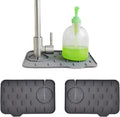 2 Pack Mini Sink Splash Guard, Double Sided Kitchen Faucet Mat | Tap Water Catcher for Bathroom and Corner Basins, Defends Worktops Against Puddles, Gathering Regular Water Drips by Unknown