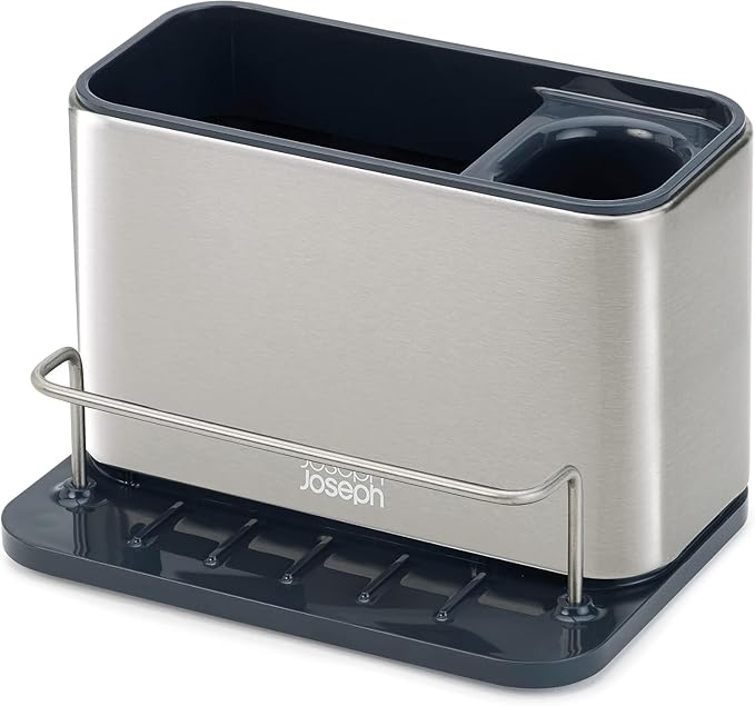 Joseph Joseph Surface Stainless Steel Caddy Sink Area Organizer and Sponge Holder, Gray - Image 3