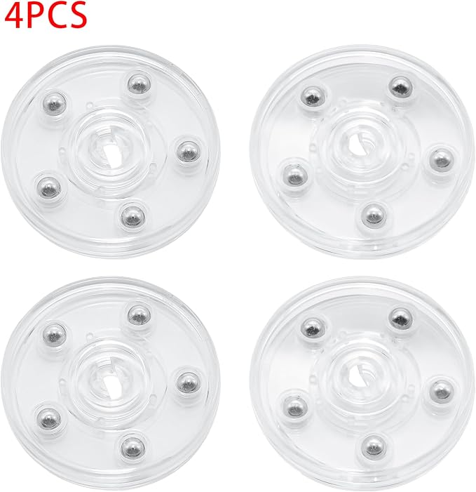 4Pcs Clear Acrylic Lazy Susan 3 Inch Turntable Organizer Bearings | Mini Lazy Susan, Small Lazy Susan Turntable, 360° Rotating Swivel Plate for Spice Rack, Cosmetic, Cake, Pantry, DIY Display - Image 3