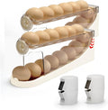 egg holder for fridge-Auto Rolling Fridge Egg Organizer,egg dispenser for refrigerator,Egg preservation rack,Egg Storage Rack for Kitchen,egg container refrigerator (maize-yellow, 2pcs) by Unknown
