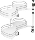 VADANIA Blind Corner Pull Out Organizer, 32" Left Swing Cabinet | 2-Tier Swing Tray, Soft Close, Left Hand Open, Space Saving Blind Corner Cabinet Design by VADANIA