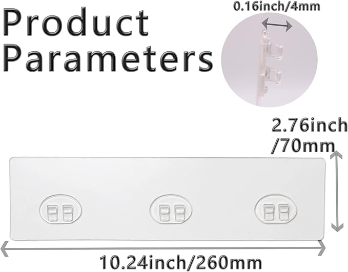 4 Pack Shower Caddy Adhesive for Replacement, Strong Transparent Adhesive for Shower Caddy Sticky Pads, No Drilling for Corner Shelf Basket, Bathroom Storage Shelves, Kitchen Racks and Soap Holder - Image 4