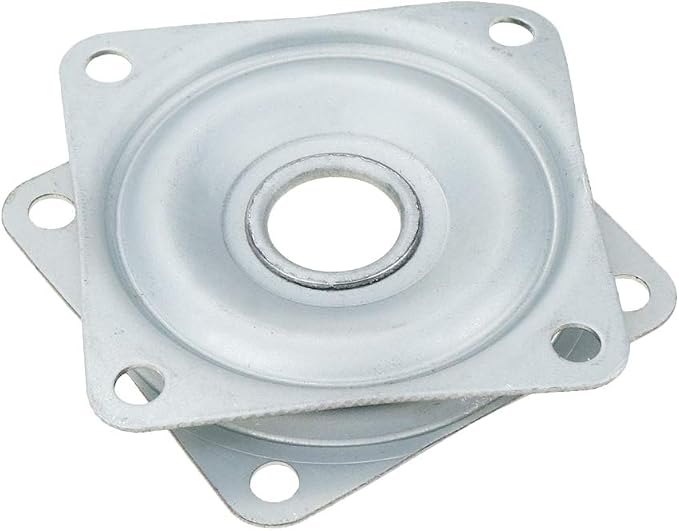 2 Inch Lazy Susan Hardware, 5Pcs Square Lazy Susan Turntable Bearings, Heavy Duty Lazy Susan Bearing Steel Swivel Plate for Kitchen Table Makeup Holder, Silver - Image 6