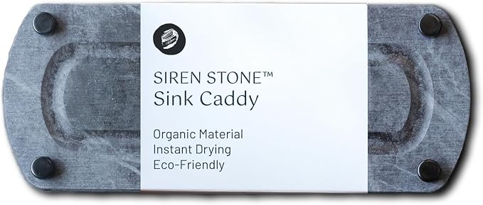 Premium Sink Caddy – Water-Absorbing Diatomaceous Earth Tray for Sink, Elevated Stainless Steel Feet, Non-Toxic, Fast-Drying, Kitchen or Bathroom - Image 2