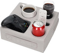 Couch Cup Holder Pillow - Sofa Drink Cup Holder Cozy Buddy | Bed Caddy Organizer Holds Remote, Snacks, Phones | Waterproof Anti-Spill Sofa Beverage Tray for Car, Pack, Beach, RV, Boat (PUGrey) by STBoo