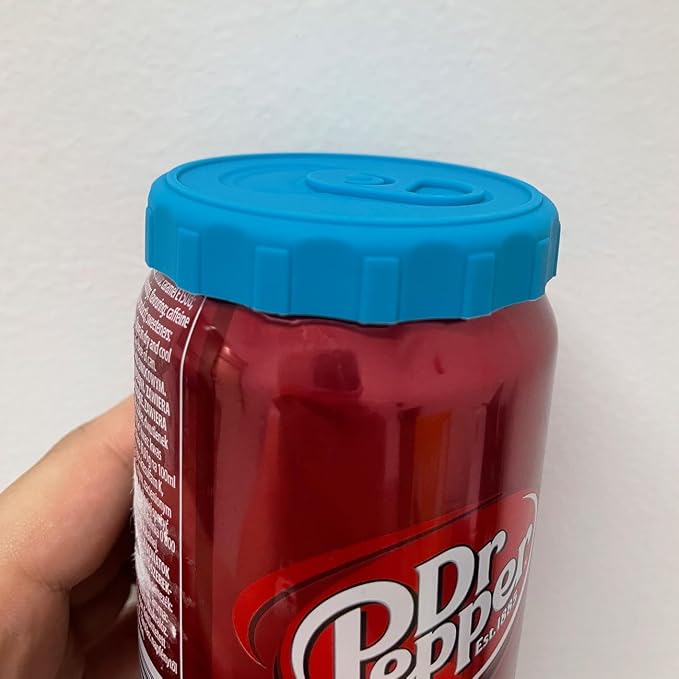 Silicone Soda Can Lids, 6 Pack Reusable Silicone Can Covers, Can Stopper or Protector For Soda, Beer, Drink, Juice, Coke, Beverage, Fits Standard Cans - Image 6